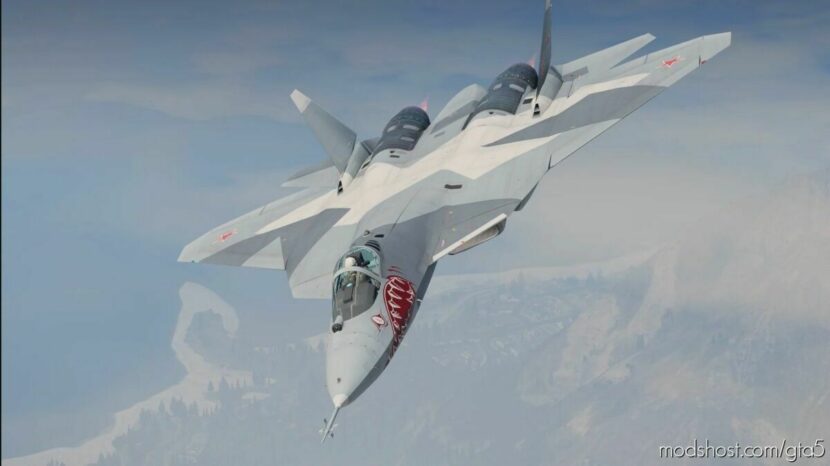 GTA 5 Vehicle Mod: SU-57 Felon / T-50 PAK FA Add-On (Featured)