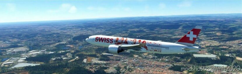 MSFS 2020 777-200 Mod: Swiss Livery Special 777-200 (Featured)