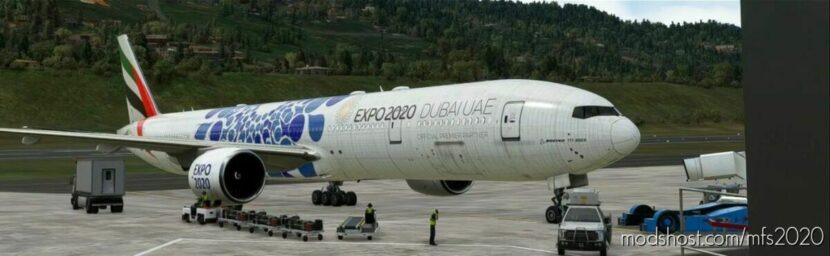 MSFS 2020 Livery Mod: Emirates Expo Dubai 2020 (Azul) (Featured)