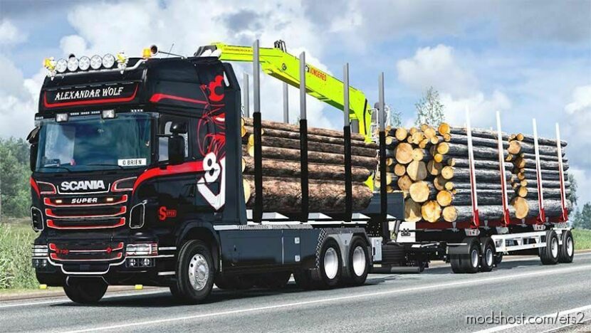 ETS2 Trailer Mod: SCANIA FOREST RIGID CHASSIS V3.4 (Featured)