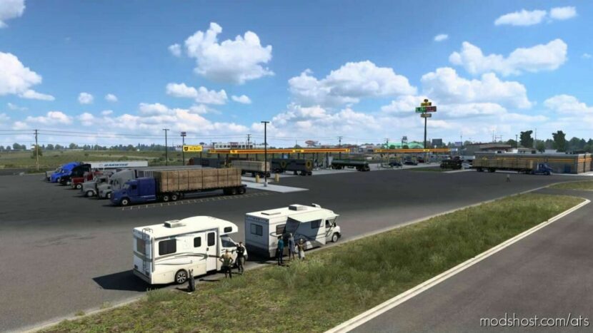 ATS Realistic Mod: More Realistic Truck Stops V1.5.7 1.44 (Featured)