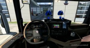 ETS2 Scania Mod: Black Beige Interior Scania S/R Eugene (Image #2)