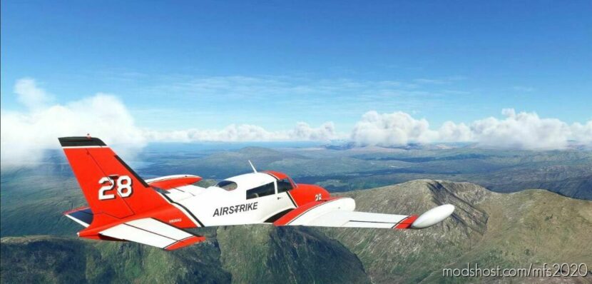 MSFS 2020 Cessna Livery Mod: C310R N928AU Airstrike (Featured)