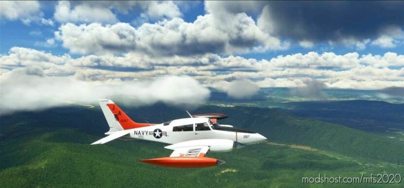 MSFS 2020 Cessna Livery Mod: C310R US Navy (Featured)