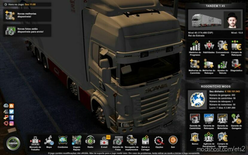 ETS2 Save Mod: Profile Tandem 1.45 (Featured)