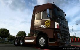 ETS2 Volvo Mod: Skin Volvo FH 2012 UPS 1.45 (Image #3)