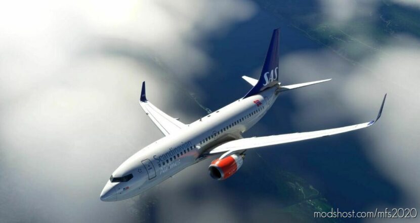 MSFS 2020 737-700 Livery Mod: SAS Norge Boeing 737-705 Ln-Tuj Circa 2009 V1.1 (Featured)