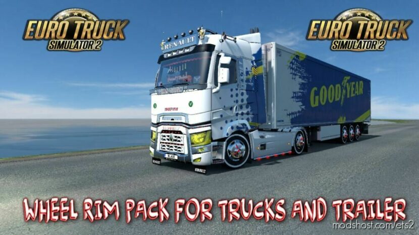 ETS2 Part Mod: Wheel RIM Pack For Trucks And Trailers 1.45 (Featured)