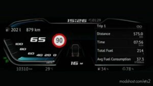 ETS2 Interior Mod: DAF XG-XG+ IMPROVED DASHBOARD V1.2.4 1.44+ (Image #2)