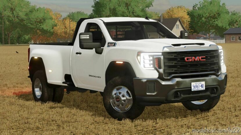 FS22 Car Mod: 2020 GMC 3500HD Single CAB Long BED (Featured)