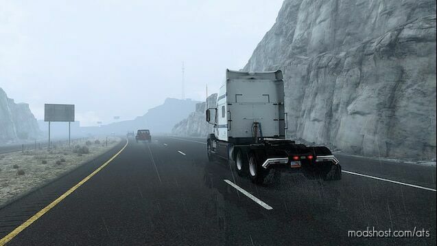 ATS Weather Mod: REALISTIC RAIN BY DARKCAPTAIN ATS V1.45 (Featured)