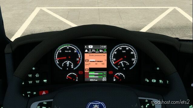 ETS2 Interior Mod: SCANIA R 2009 AND STREAMLINE IMPROVED DASHBOARD V1.45 (Featured)