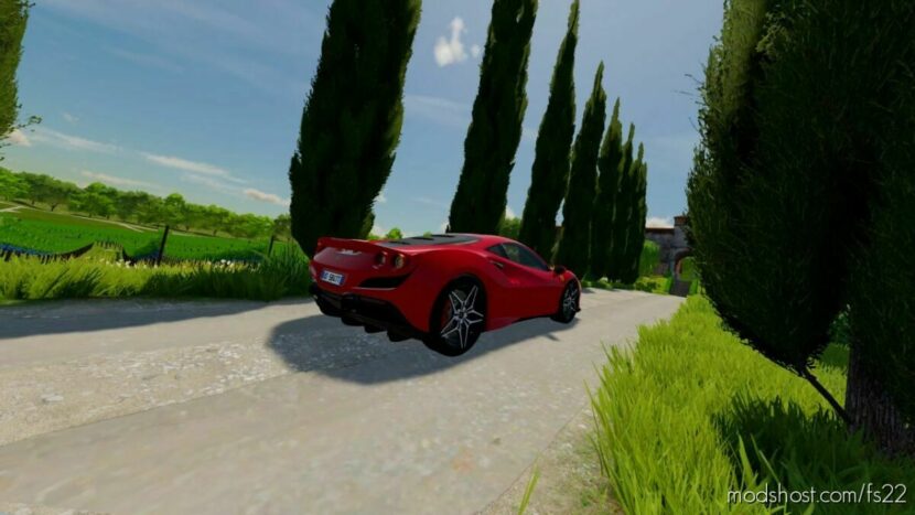 FS22 Car Mod: Ferrari F8 Tributo V1.1 (Featured)