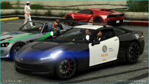 GTA 5 Vehicle Mod: Police Invetero Coquette Add-On / Fivem | Extras | Tuning | Call Sign System (Image #4)