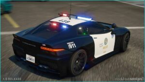 GTA 5 Vehicle Mod: Police Invetero Coquette Add-On / Fivem | Extras | Tuning | Call Sign System (Image #5)