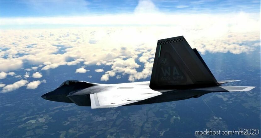 MSFS 2020 Livery Mod: F-22A 433RD WPS (Featured)