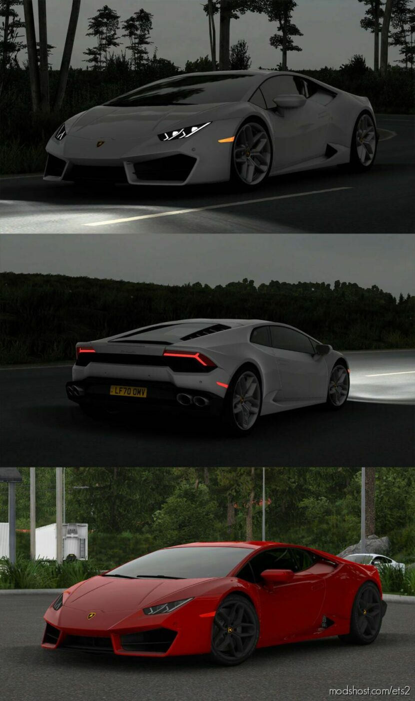 ETS2 Lamborghini Car Mod: Huracan LP580-2 2017 V1.3 1.45 (Featured)