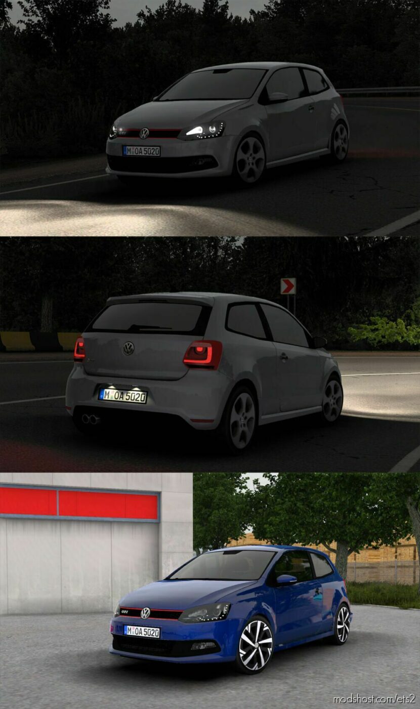 ETS2 Volkswagen Car Mod: Polo GTI MK5 V4.3 1.45 (Featured)