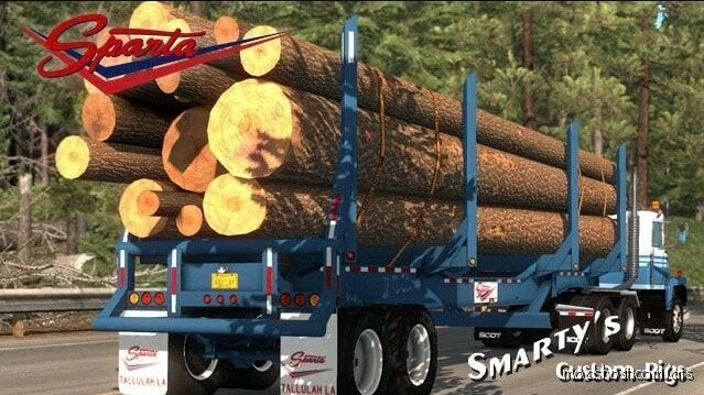 ATS Mod: Sparta 4 Bolster LOG Trailer V1.1 1.45 (Featured)