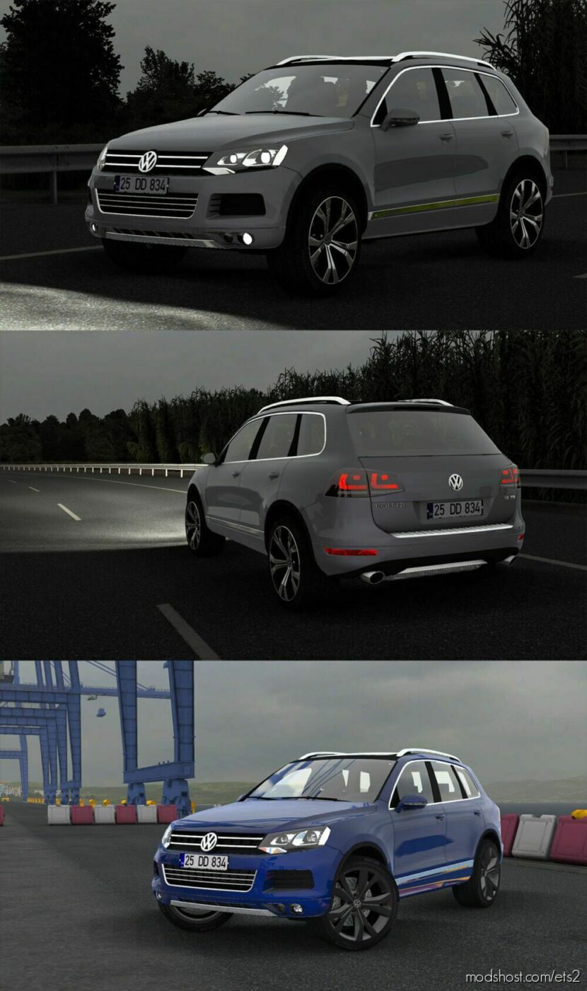 ETS2 Volkswagen Car Mod: Touareg 7P V2.2 1.45 (Featured)