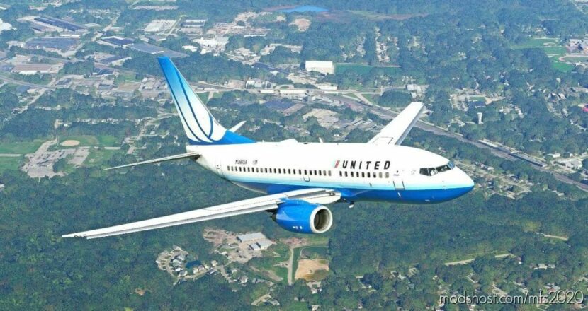 MSFS 2020 Livery Mod: United (Blue Tulip) – Pmdg 737-600 (Featured)