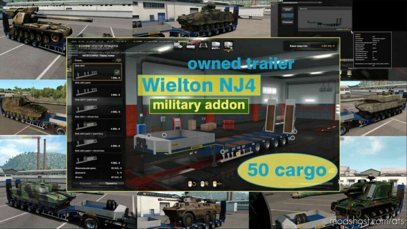 ATS Military Mod: Addon For Ownable Trailer Wielton NJ4 V1.5.10 (Featured)