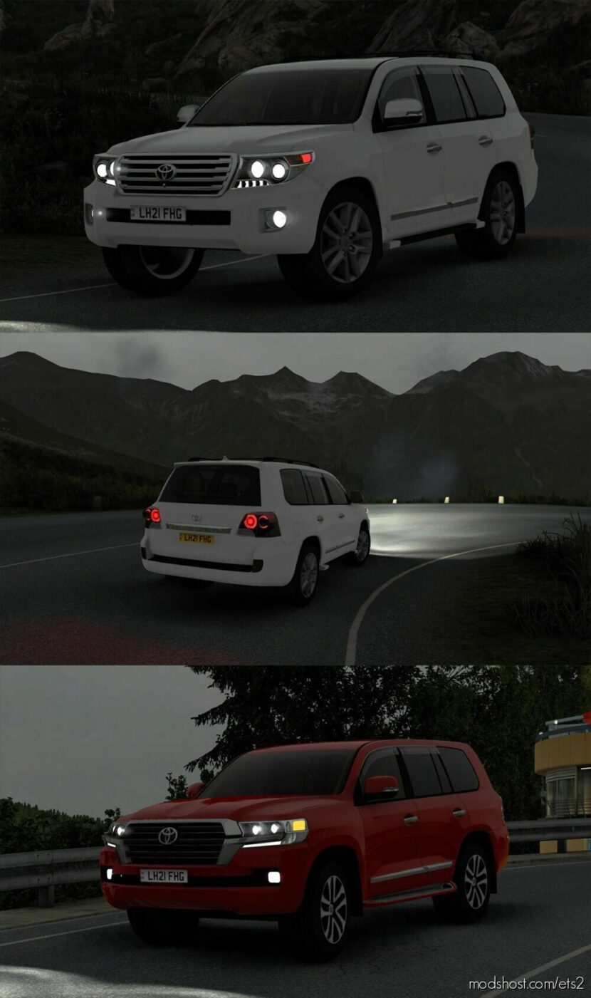 ETS2 Toyota Car Mod: Land Cruiser 200 2012 V1.2 1.45 (Featured)