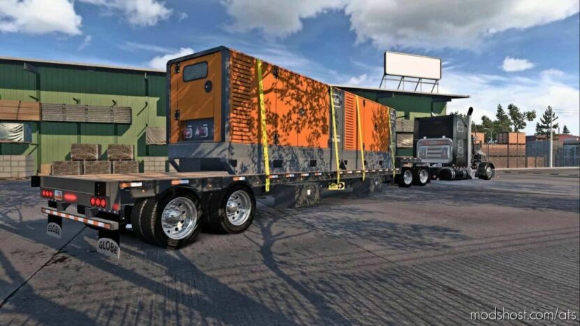 ATS Standalone Trailer Mod: Globe 40-TON Drop Deck Ownable 1.45 (Featured)