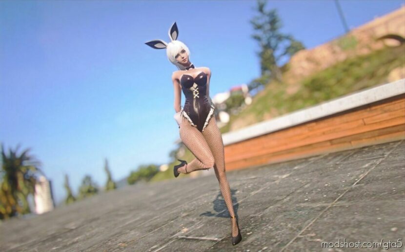 GTA 5 Player Mod: Bunny Girl Add-On PED (Featured)