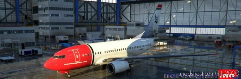 MSFS 2020 Livery Mod: Pmdg B737-600 Norwegian Ln-Bru V1.1 (Featured)