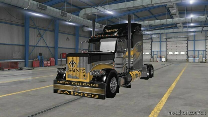 ATS Skin Mod: NEW Orleans Saints 1.45 (Featured)