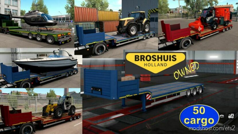 ETS2 Overweight Mod: Ownable Overweight Trailer Broshuis V1.2.11 (Featured)