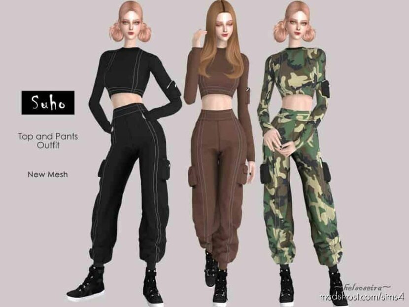 Sims 4 Adult Clothes Mod: Suho – Outfit (Featured)