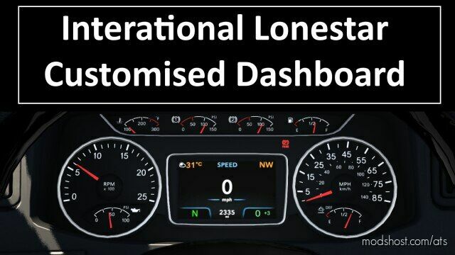 ATS Interior Mod: International Lonestar Customised Dashboard v1.45 (Featured)