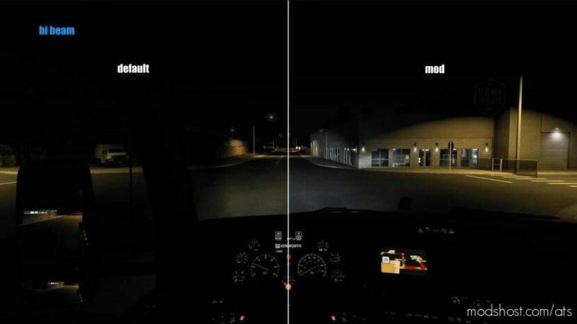 ATS Kenworth Part Mod: LED Headlight For Kenworth W990 1.45 (Featured)