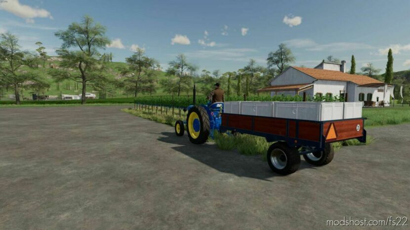 FS22 Mod: Vine Hand Harvest Trailer V1.0.1 (Featured)