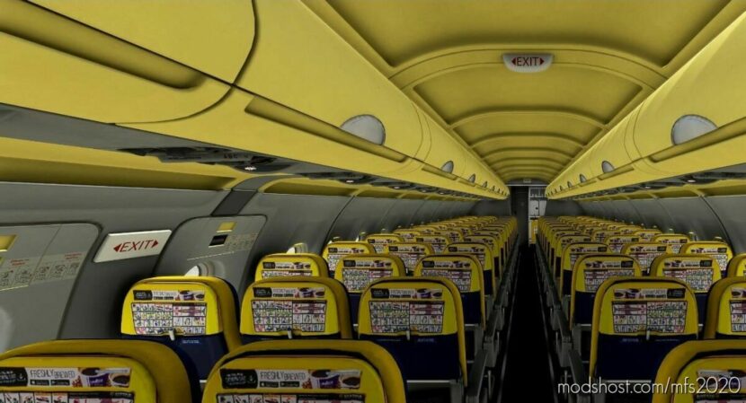 MSFS 2020 A320 Mod: Fenix A320 Ryanair Concept Livery With NEW Interior Colours (Featured)