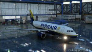 MSFS 2020 A320 Mod: Fenix A320 Ryanair Concept Livery With NEW Interior Colours (Image #2)