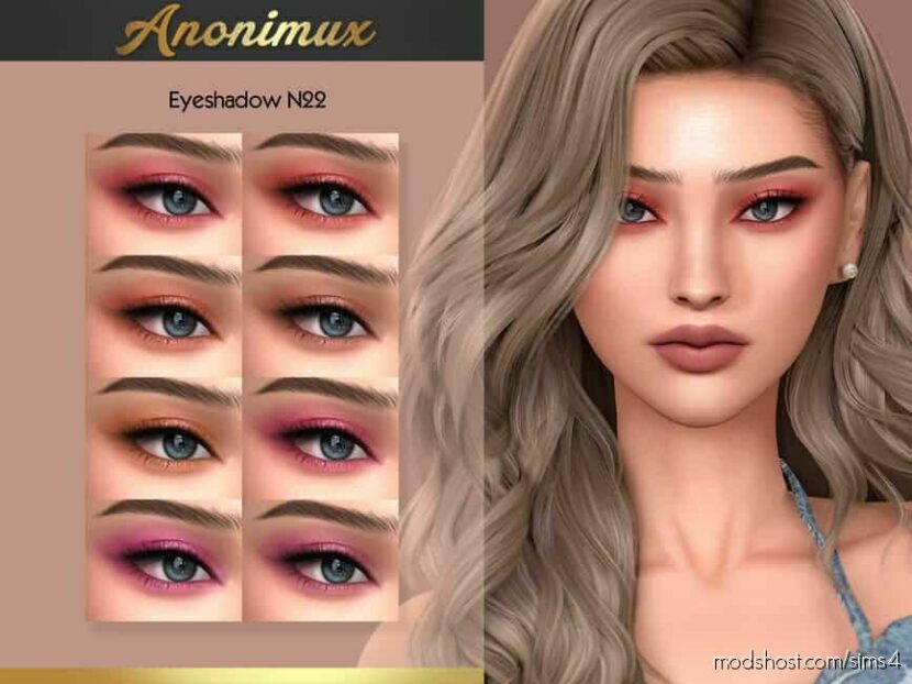 Sims 4 Eyeshadow Makeup Mod: N22 (Featured)