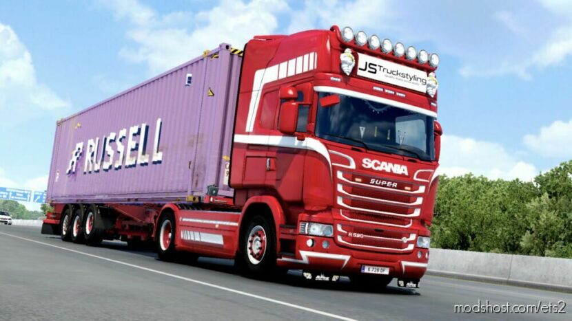 ETS2 RJL Mod: Scania RJL Simple Paintable Skin V1.1 (Featured)