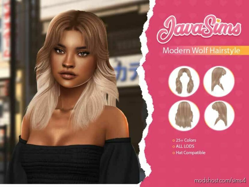 Sims 4 Elder Mod: Modern Wolf (Hairstyle) (Featured)