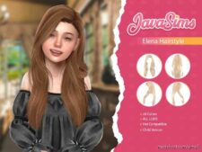 Sims 4 Female Mod: Elena (Child Hairstyle) (Featured)