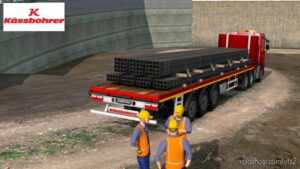 ETS2 Kassbohrer Mod: Ownable Kassbohrer Flatbed Trailer (Featured)