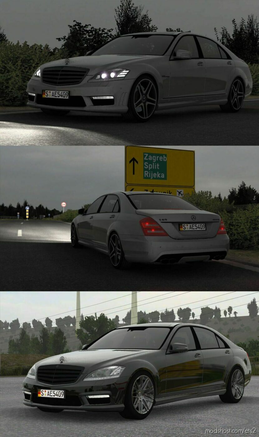 ETS2 Mercedes-Benz Car Mod: W221 2012 S65 AMG V3.2 1.45 (Featured)