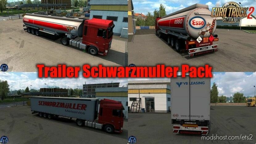 ETS2 Mod: Trailer Schwarzmuller Pack v1.4 1.45 (Featured)