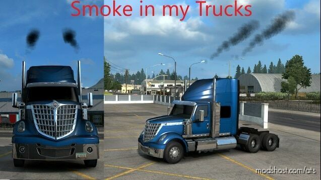 ATS Mod: Smoke in my Trucks v1.4 1.45 (Featured)