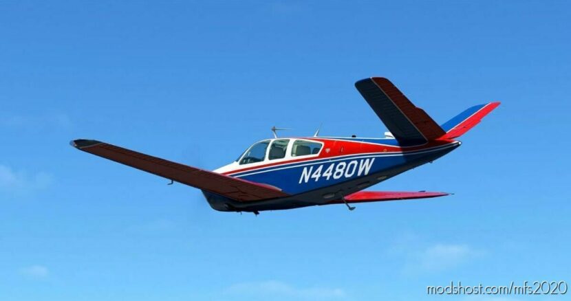 MSFS 2020 Livery Mod: Beechcraft V35B N4480W (Featured)