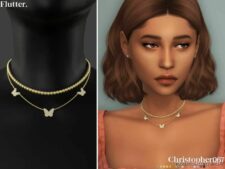 Sims 4 Accessory Mod: Flutter Necklace (Image #2)