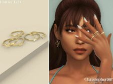 Sims 4 Accessory Mod: Flutter Rings Left (Image #2)