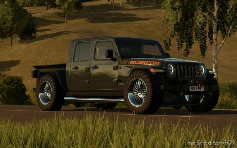 FS22 Car Mod: EDM Jeep Gladiator Rubicon V1.1 (Featured)